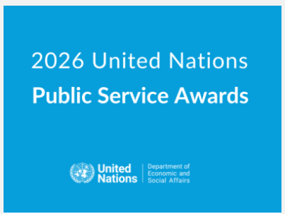Jetzt Projekte zum UN Public Service Award 2026 einreichen! Jetzt Projekte zum UN Public Service Award 2026 einreichen!